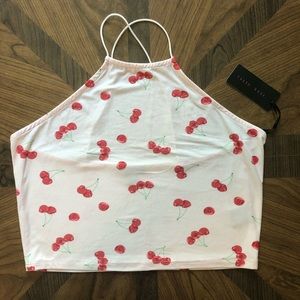 *NWT* Cherry Print Crop Top